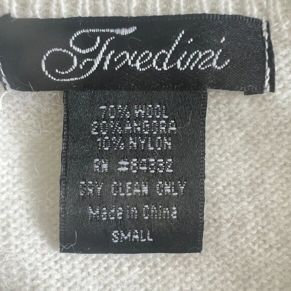 Fredini Wms Wool/Angora Ivory Tank Classic Minimalist Coquette Balletcore - Picture 4 of 4